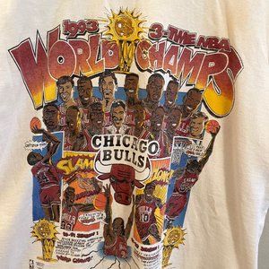 Chicago Bulls 1993 Vintage T Shirt NBA Champions